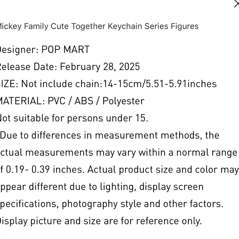 DAISY DUCK- Disney Mickey Family Keychain EACH - Picture 4 of 5